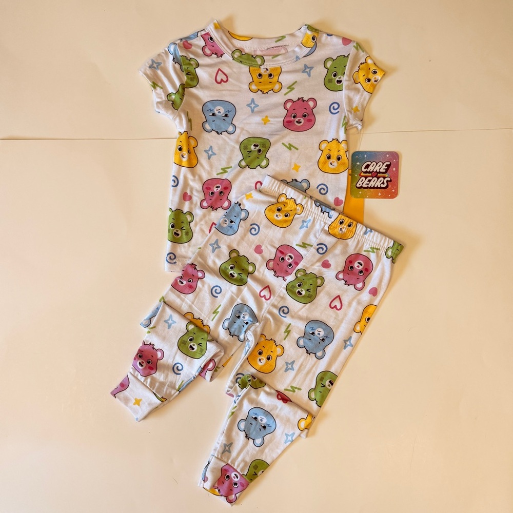 Care Bears Baby 2Pc Pajama Set size 24 Months Soft Snug fit Colorful NWT